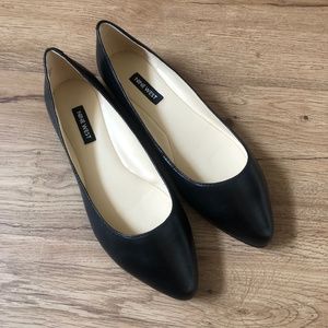 Nine West Speakup Black Leather Flats